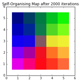 A self-organising colour map